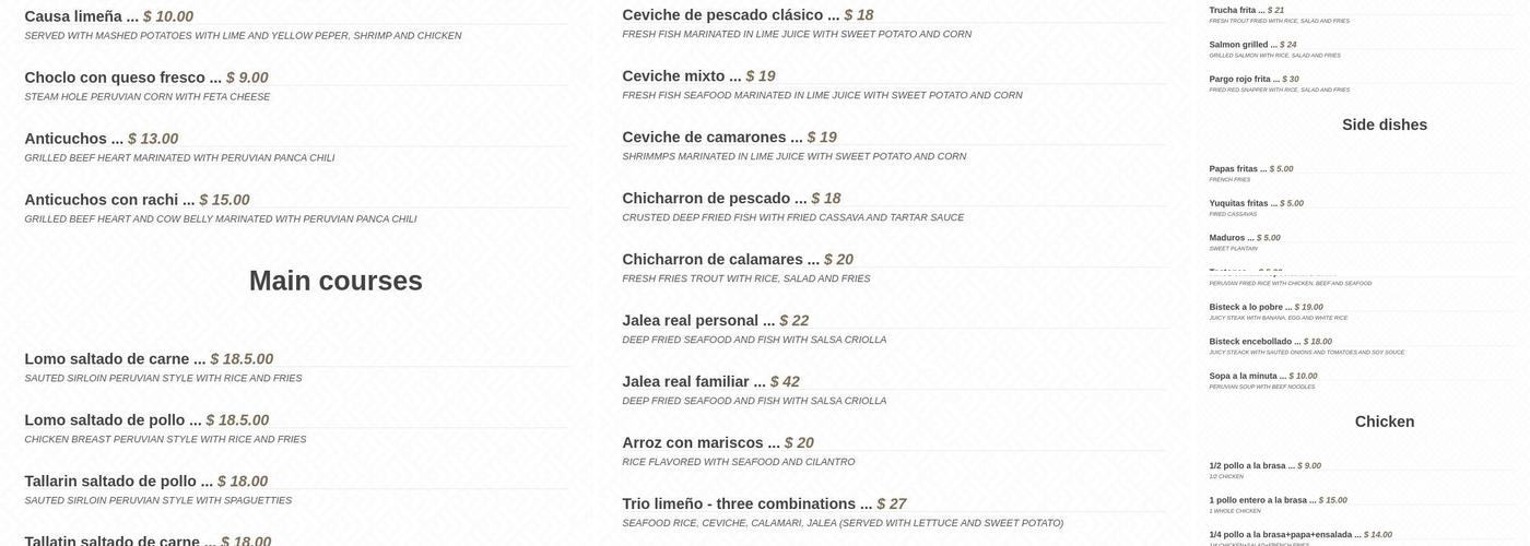 Chicken Place Restaurant Menu