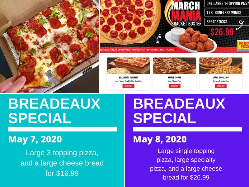 Breadeaux Pizza Menu