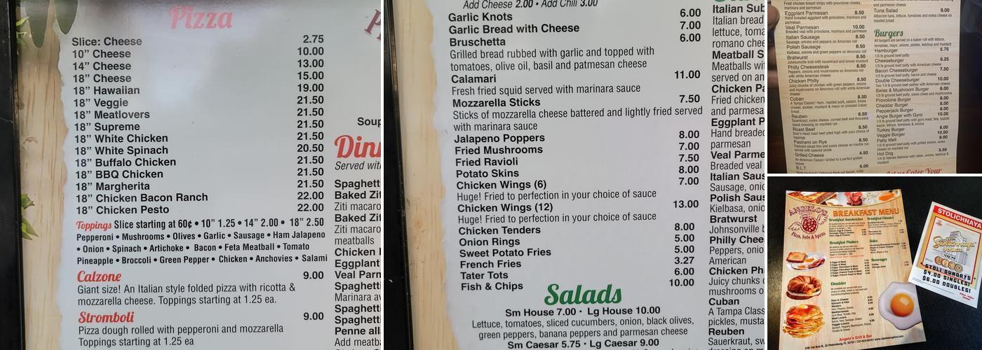 Angelo's Grill & Bar Menu