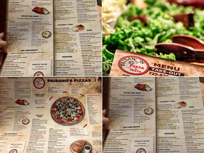 Paisano's Pizza N Pasta Menu