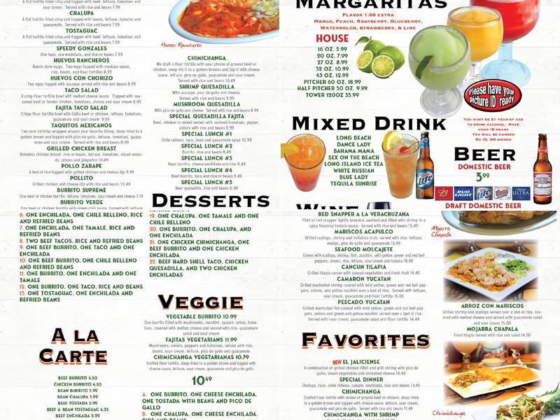 Mi Jalapeno Menu