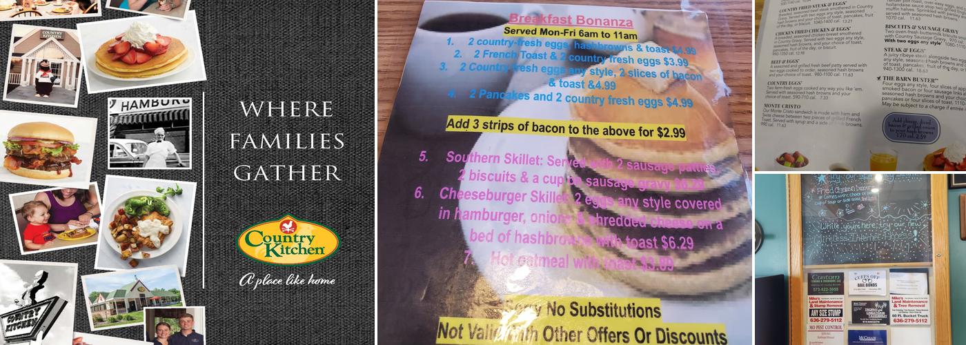 Country Kitchen Restaurant Menu