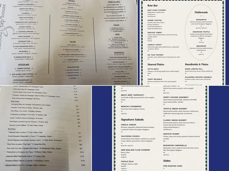 Juno & The Peacock Menu