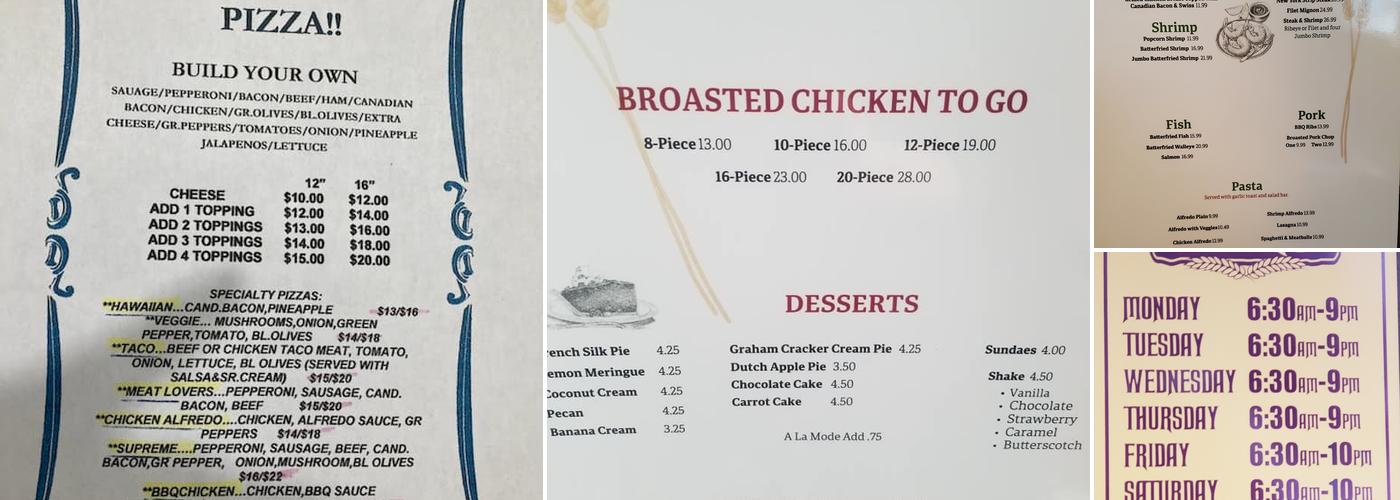 Golden Harvest Restaurant Menu