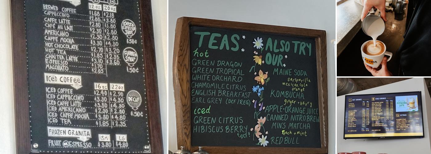 Kahwa Coffee Menu