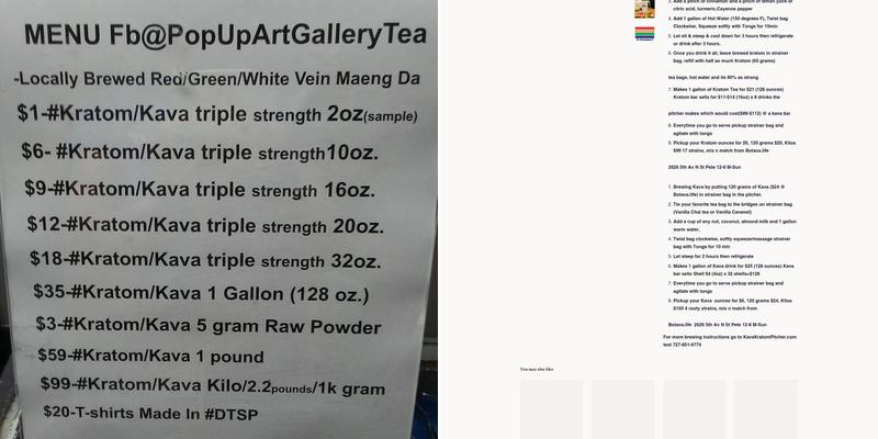 Botava.Life Wholesale Kratom & Kava Menu