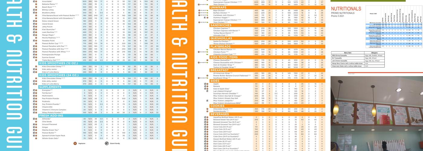 Tropical Smoothie Cafe Menu
