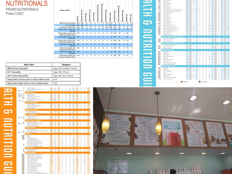 Tropical Smoothie Cafe Menu