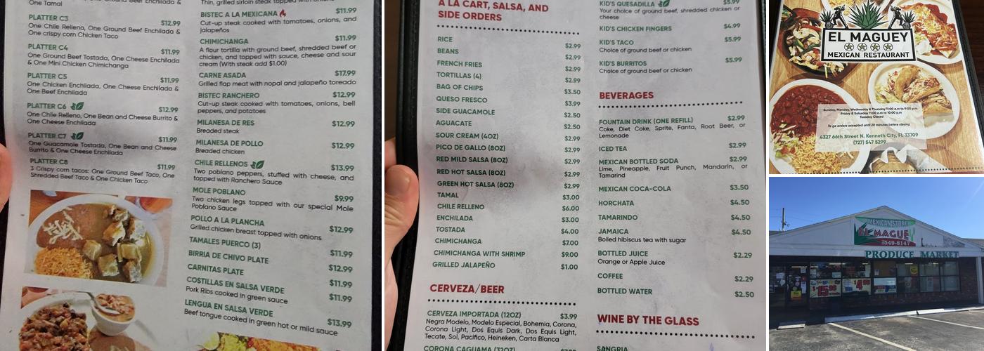 El Maguey Mexican Restaurant Menu