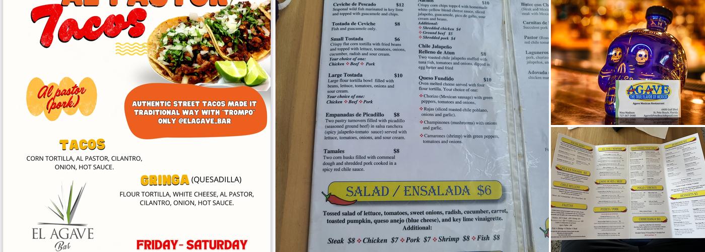 Agave Restaurant Menu