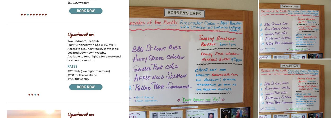 Borgens Cafe Menu