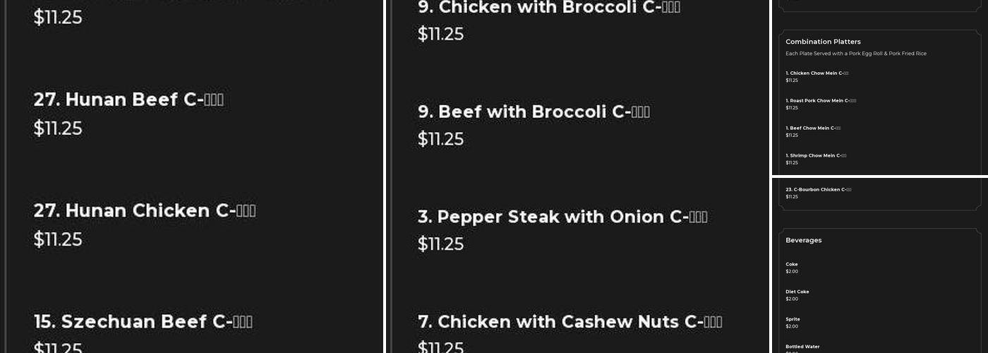 Gulfport Hong Kong Chinese Food Menu