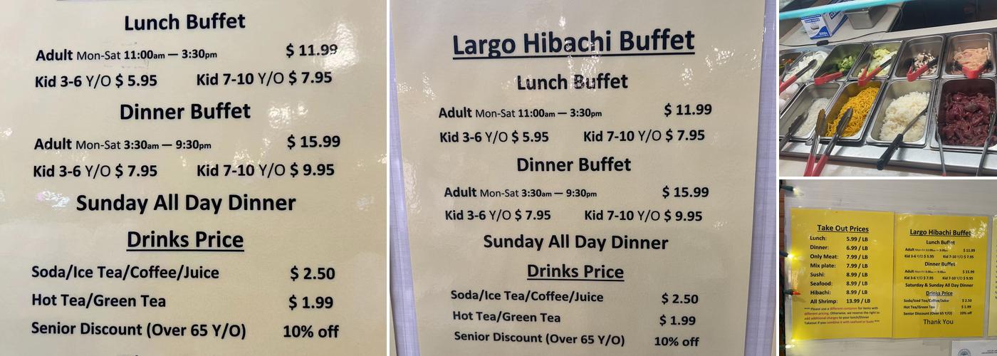 Largo Hibachi Buffet Menu
