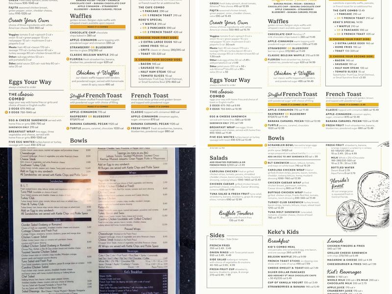 Keke's Breakfast Cafe Menu