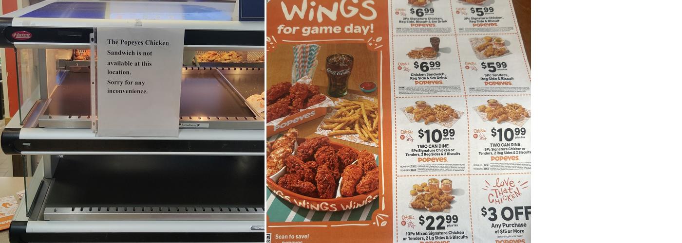 Popeyes Louisiana Kitchen Menu