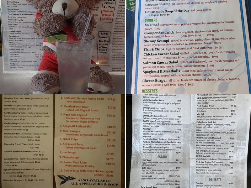 The Blue Parrott Menu