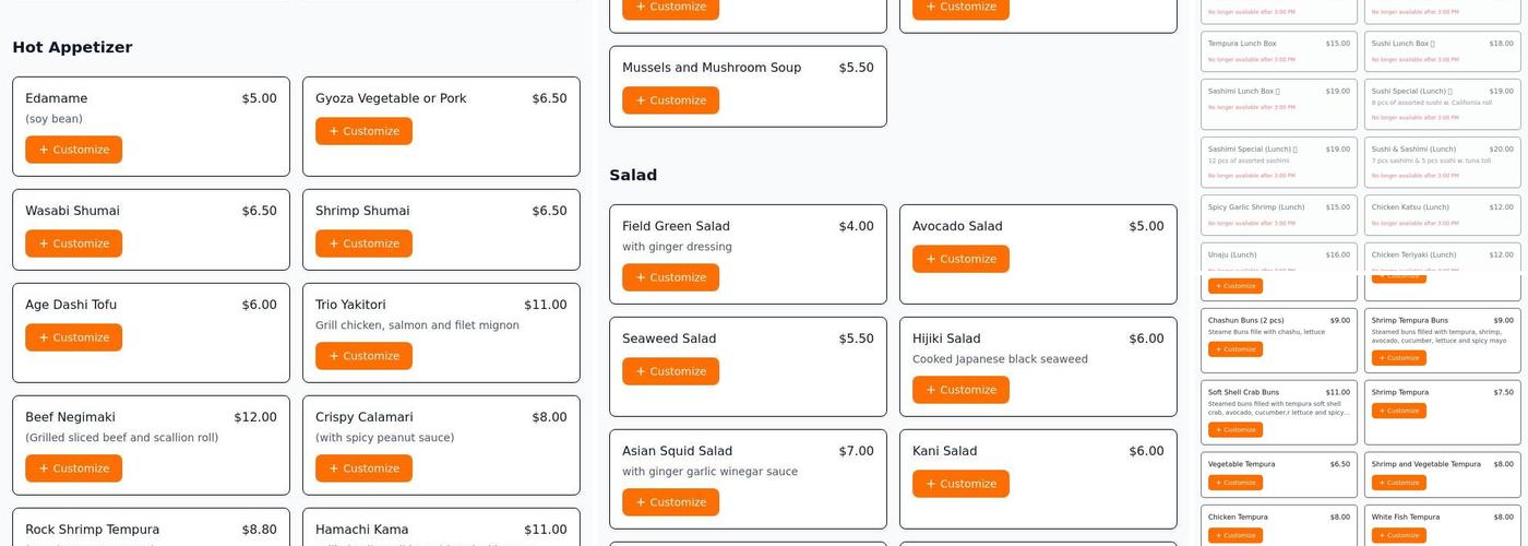 Domo Menu
