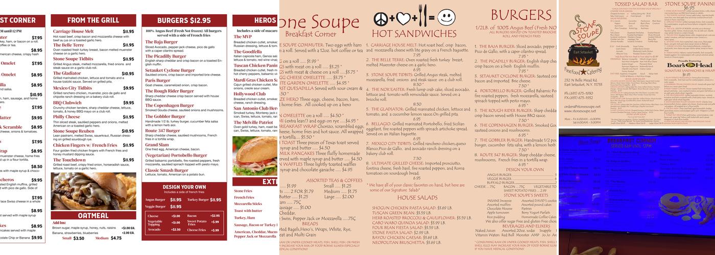Stone Soupe Menu