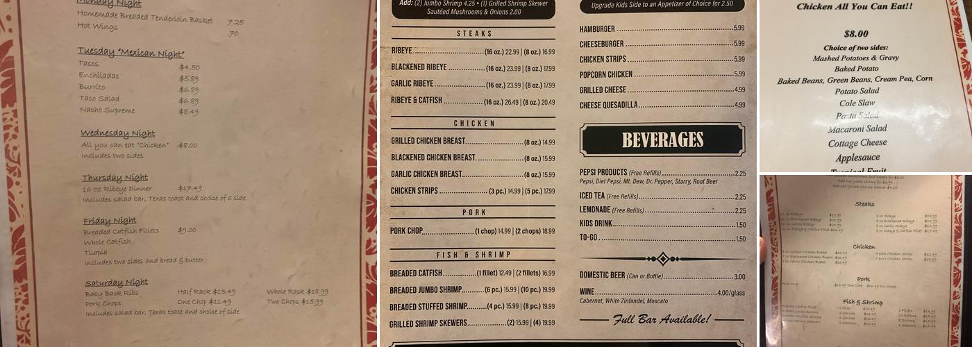 Dj's Bar & Grill Menu