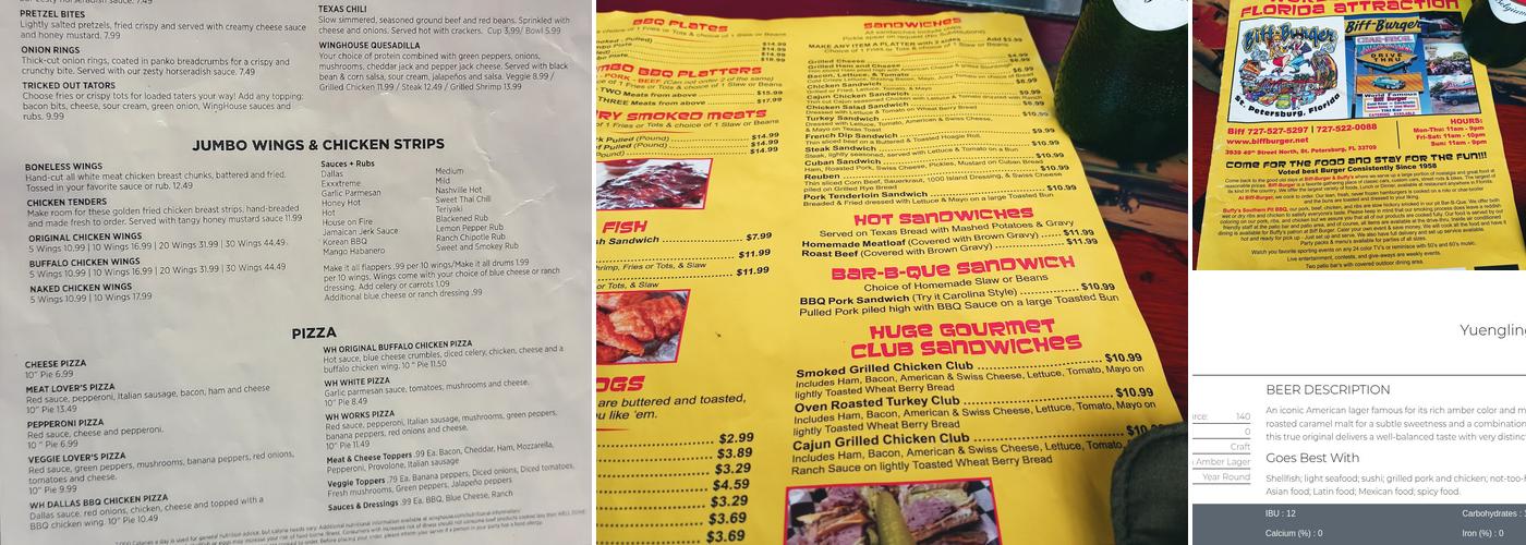 WingHouse Bar & Grill Menu