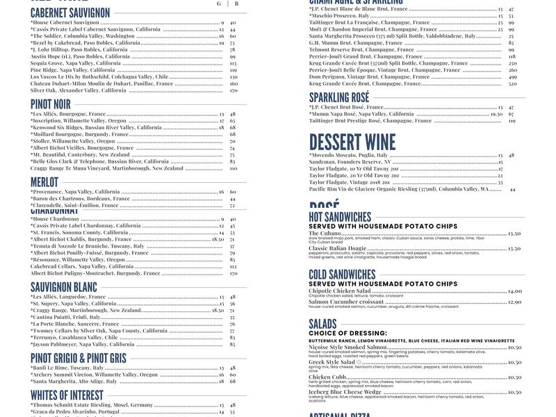 Cassis St. Pete Menu