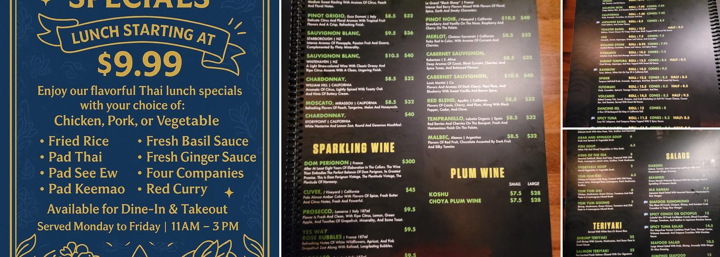 LemonGrass Sushi Thai tapas Menu