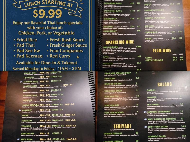 LemonGrass Sushi Thai tapas Menu