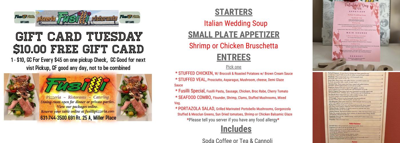 Fusilli Menu