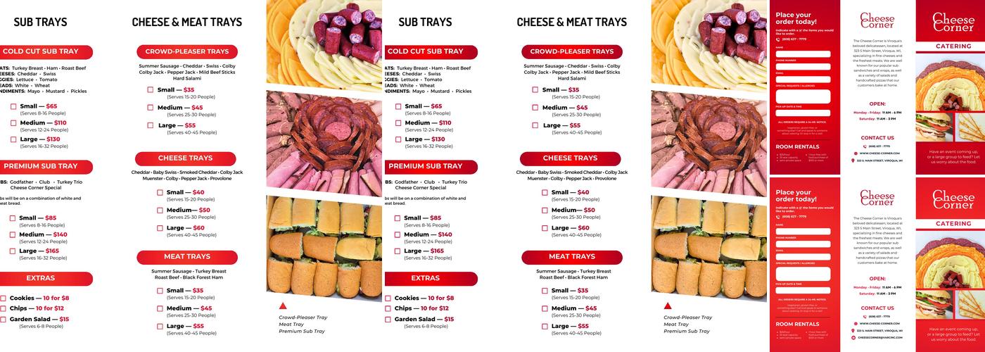 The Cheese Corner Menu