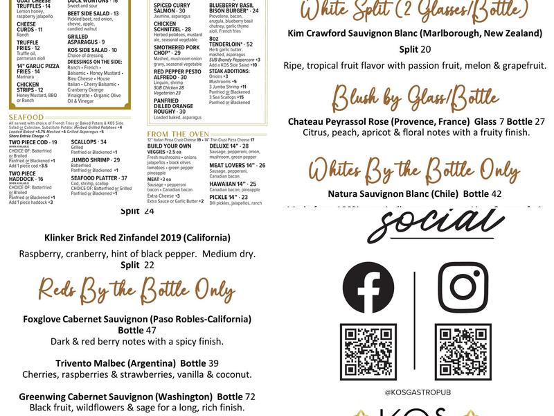 KOS Menu