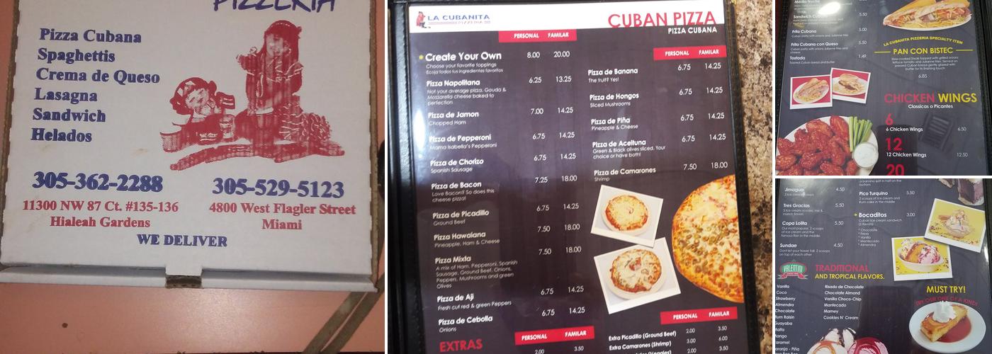 Las Cubanitas Menu
