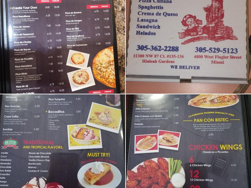 Las Cubanitas Menu