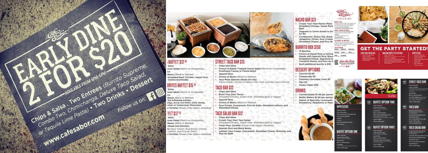Cafe Sabor Menu