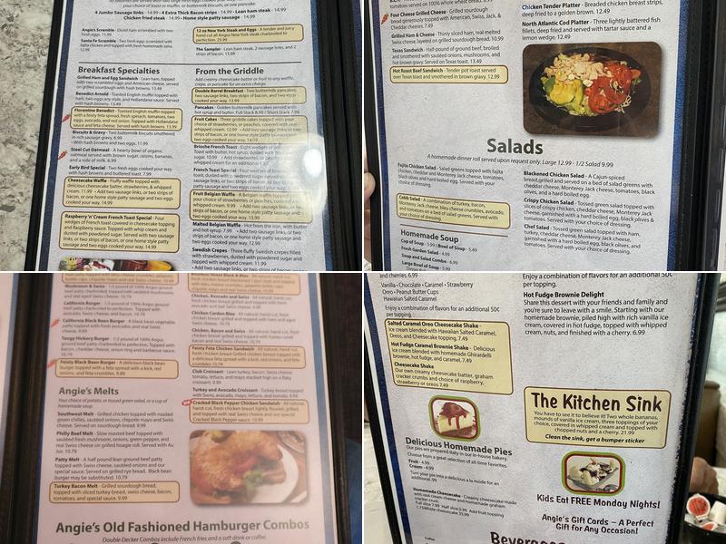 Angie's Menu