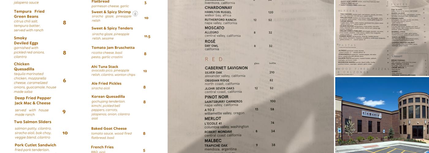 Elements Restaurant Menu