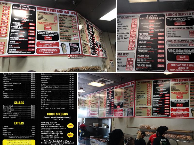 Substantial Subs Menu