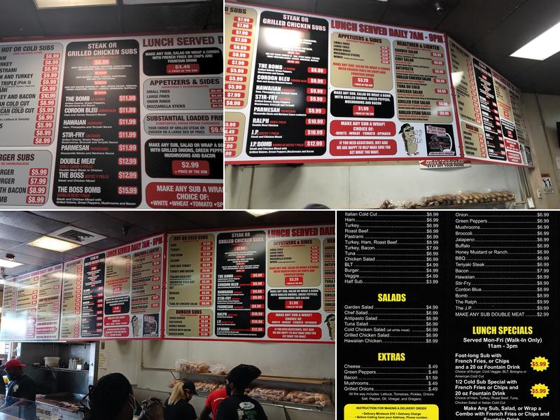 Substantial Subs Menu