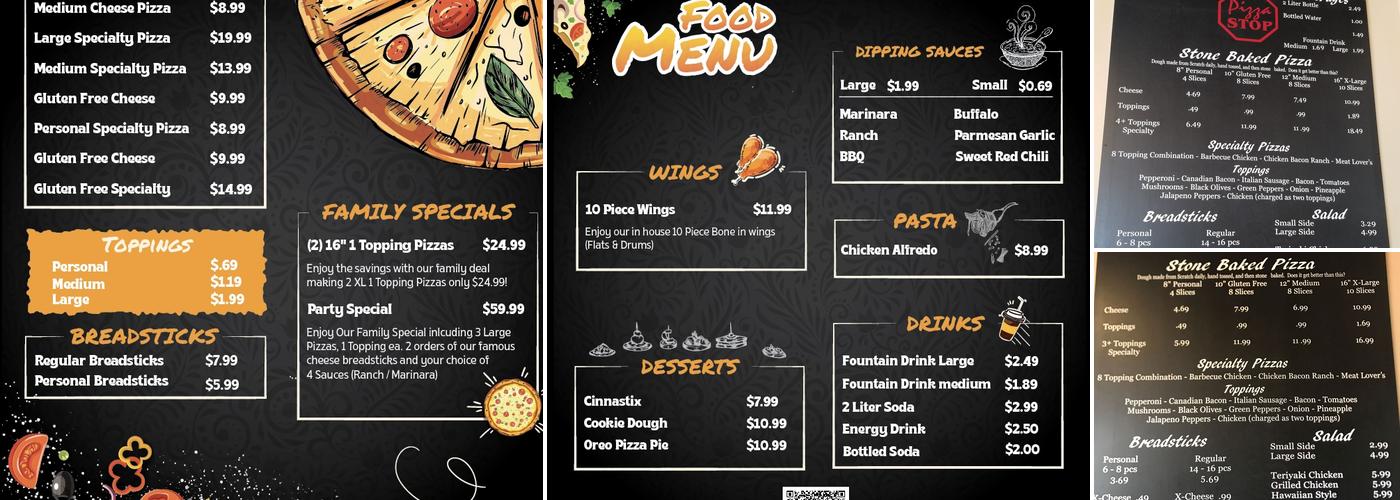 Pizza Stop Preston Menu