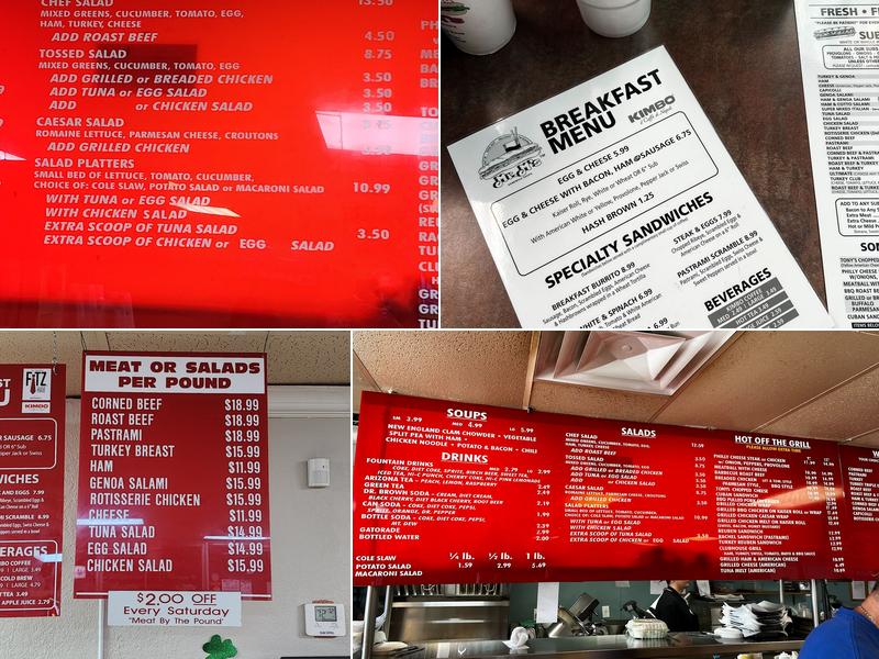 Mr M's Sandwich Shop Menu
