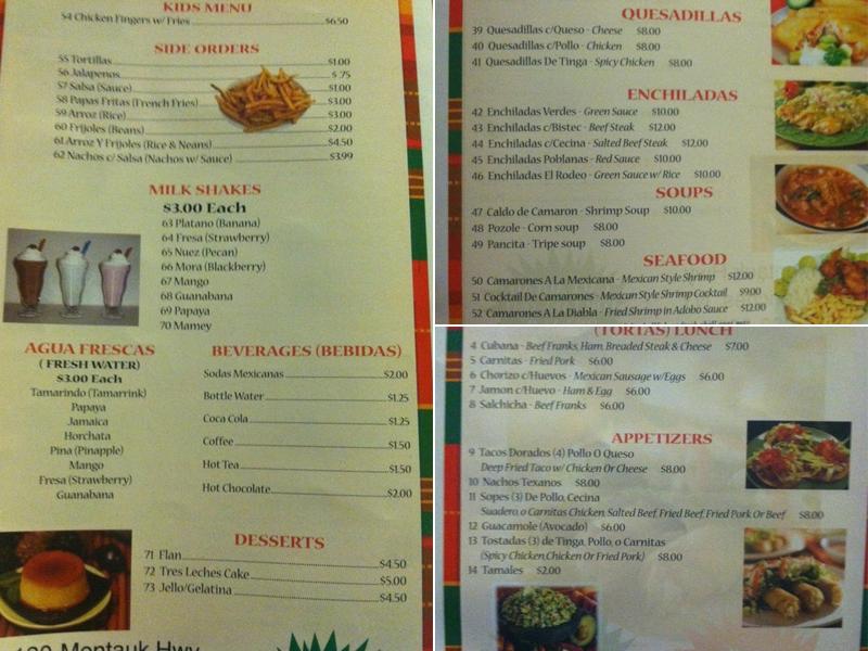 El Rodeo Menu