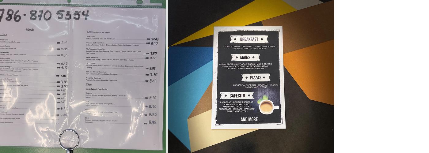 CAFECITO MADRID Menu