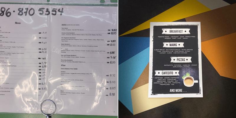 CAFECITO MADRID Menu