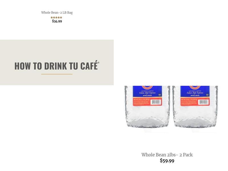 Tu Café Gourmet Menu