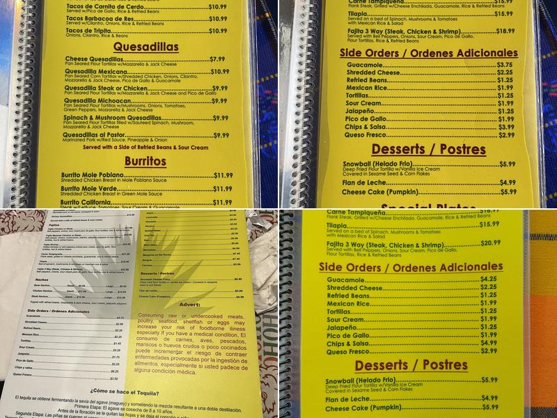 Los Magueyes Restaurant Menu