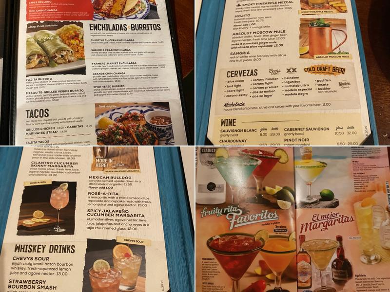 Chevys Fresh Mex Menu