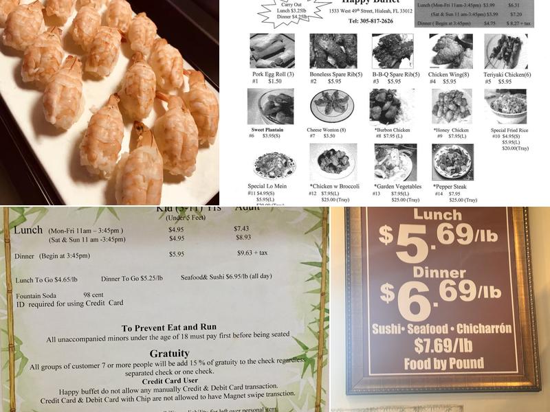 Happy Buffet Menu