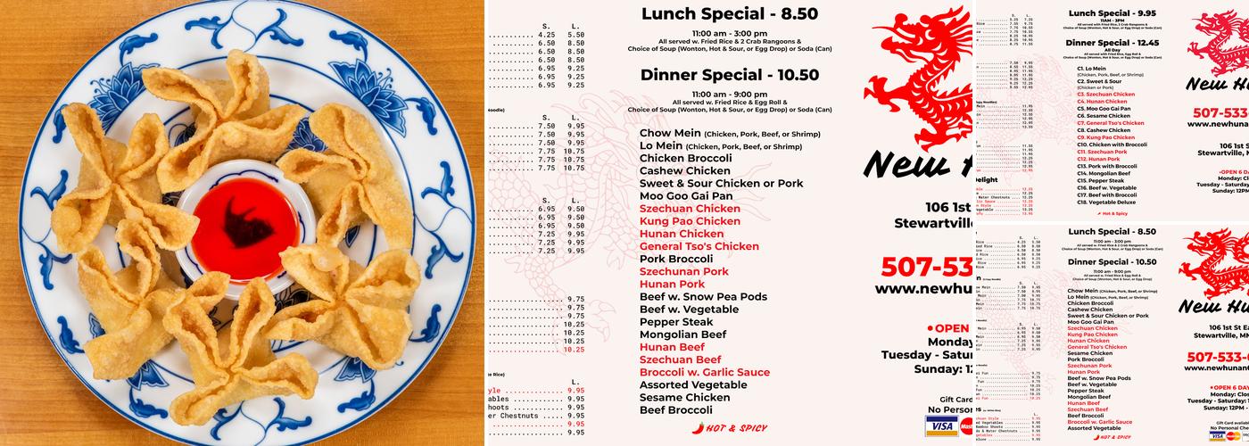 New Hunan Menu