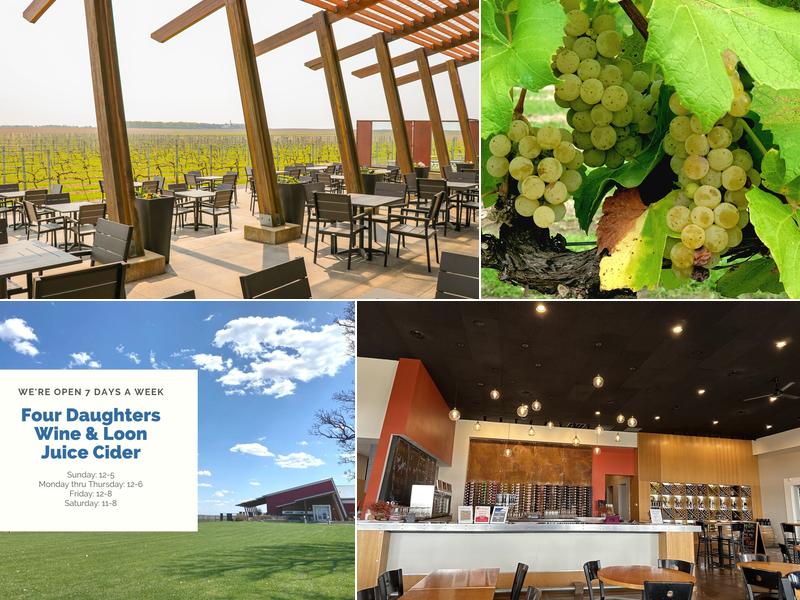 Four Daughters Vineyard & Winery, Loon Juice Hard Cider, and The Traditionalist Bourbon Distillery