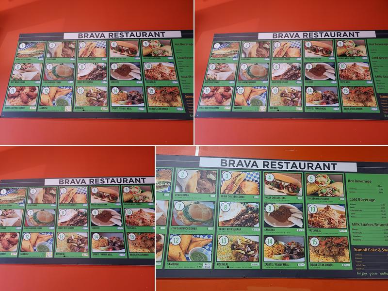 Brava Restaurant & Cafe Menu