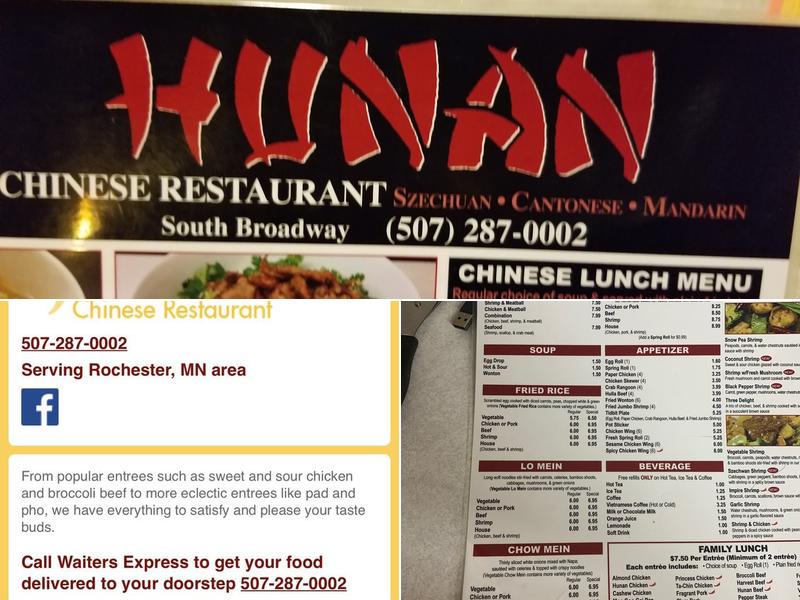Hunan Menu